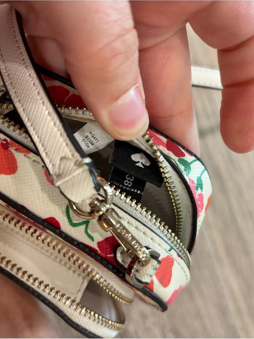 Kate Spade KG471 Staci Sunny Floral Dual Zip Around Crossbody Pink Multi